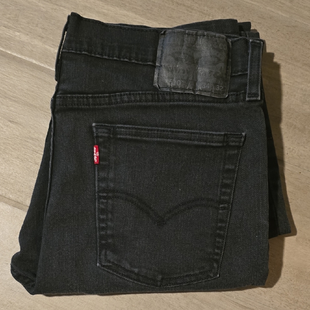 Levi Strauss 510 34x32 Black Denim Jeans